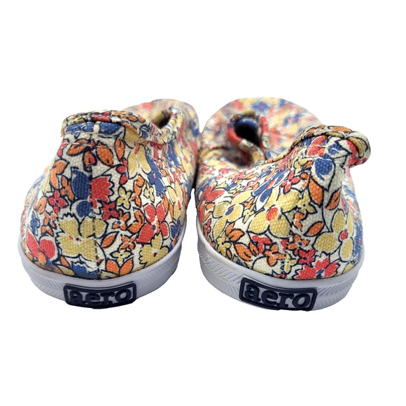 AEROPOSTALE Floral Canvas Sneakers Rubber Sole Womens 8 No Laces UNUSED - Picture 5 of 8